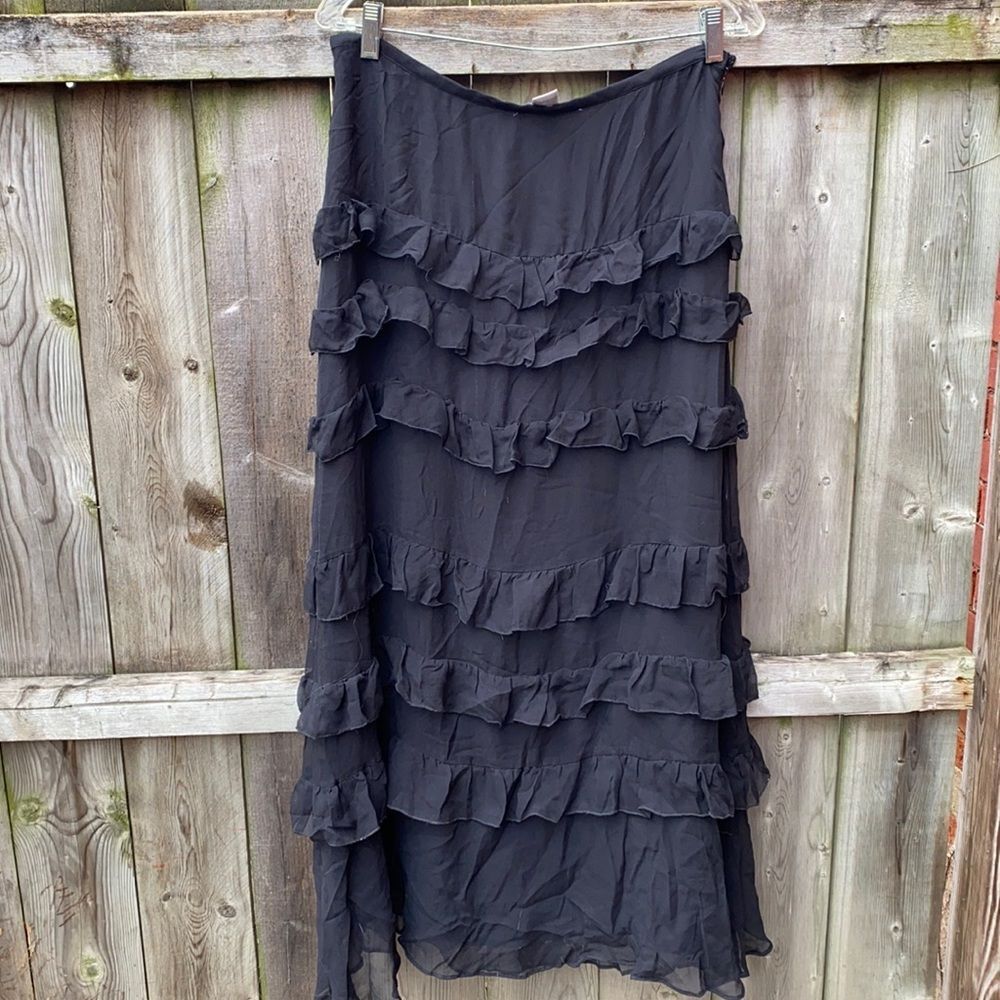 Black silk skirt sz. 10